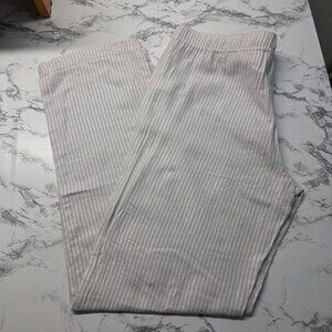 Gap Body Large Light Gray Metallic Drawstring Lightweight Cotton Lounge Pants